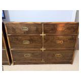 Henredon Campaign-Style 6-Drawer Dresser