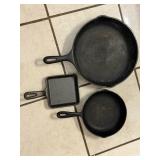 Three-Piece Cast Iron Skillet Set