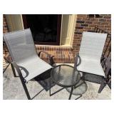 Outdoor Patio Set with Glass Table