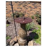 Metal Sundial on Decorative Pedestal