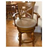 Wood Counter-Height Swivel Bar Stool