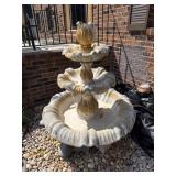 Three-Tier Outdoor Concrete Fountain