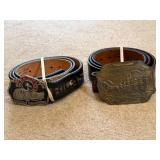 Leather Belts with Firefighter Buckles