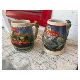 Budweiser Frog-Themed Collectible Steins