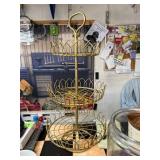 Three-Tier Gold-Tone Metal Display Stand