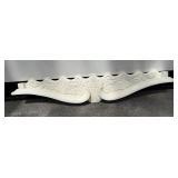 White Painted Ornamental Wooden Cornice