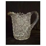 Pressed Glass Water Pitcher