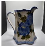 Cash Family Hand-Painted Floral Ceramic Pitcher