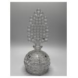 Pressed Glass Perfume Bottle with Stopper