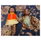Two Vintage Vinyl Dolls