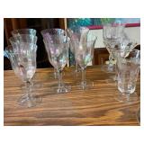 11 Clear Glass Stemware Pieces