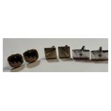 3 Pairs of Mixed Metal Cufflinks