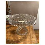 Pressed Glass Pedestal Cake Stand