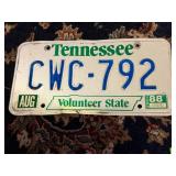 1988 Tennessee License Plate