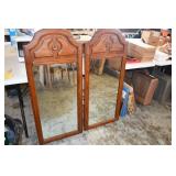 Pair of Vtg Wall Dresser Mirrors