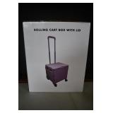 NIB Rolling Cart Box with Lid