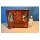 Wood Velvet Lined Dresser Top Jewelry Box