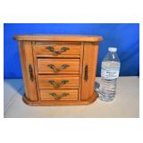 Wood Velvet Lined Dresser Top Jewelry Box