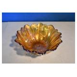 Vtg Indiana Glass Marigold Sunflower Bowl