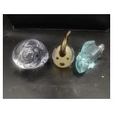 3 Nautical Fish & Shell Paperweights