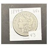 1899-O Morgan Silver Dollar VF+