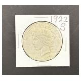 1922-S Peace Silver Dollar