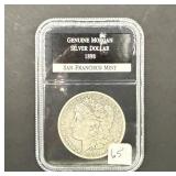 1898 Genuine Morgan Silver Dollar San Fran Mint