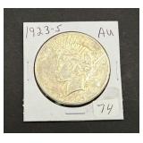 1923-S Peace Silver Dollar AU