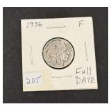 1936 Indian Head Buffalo Nickel