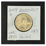 2014-D Roosevelt President Dollar Unc