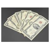 Lot of (8) Red Seal $2