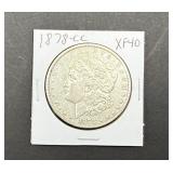 1878-cc Morgan Silver Dollar XF40
