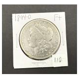 1894-O Morgan Silver Dollar F+