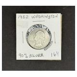 1952 Washington 90% Silver Quarter