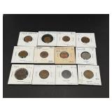 Lot of (12) Assorted Foreign Coins
