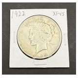 1922 Peace Silver Dollar XF45