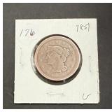 1851 US Cent Matron Head Large Cent