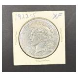 1922-S Peace Silver Dollar XF