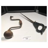 Vintage Brace and Hand Saw Vintage Brace and Hand Saw