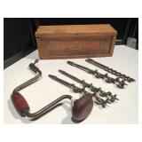 Early Times Vintage Box, Auger and Bits Early Times Vintage Box, Auger and Bits
