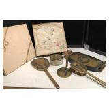 Ladies Vintage Vanity Set & Handkerchiefs Ladies Vintage Vanity Set & Handkerchiefs