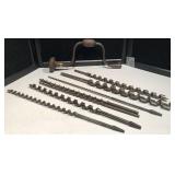 Early Wing Nut Auger Brace & Bits Early Wing Nut Auger Brace & Bits