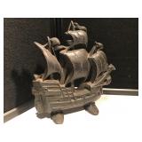 1930 Cast Iron Ship Doorstop 1930 Cast Iron Ship Doorstop