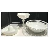 Milk Glass Collection & Fenton Milk Glass