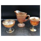 Carnival Glass Pitcher/Wine Glass/Vase Carnival Glass Pitcher/Wine Glass/Vase