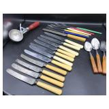 Bakelite Flatware, Fondue Forks & Ice Cream Scoop Bakelite Flatware, Fondue Forks & Ice Cream Scoop