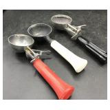 3 Vintage Ice Cream Dippers 3 Vintage Ice Cream Dippers