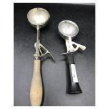 2 Vintage Ice Cream Dippers 2 Vintage Ice Cream Dippers