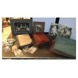 Antique Photo Album with Photos & Scrapbook Albums