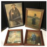 Antique Pastel Portrait, Print on Board and more Antique Pastel Portrait, Print on Board and more